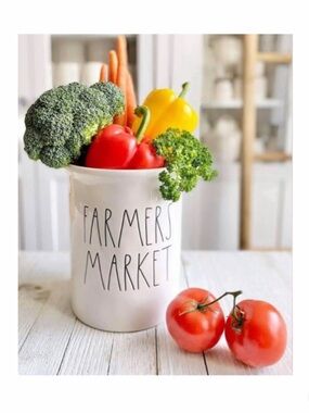 NEW Rae Dunn Farmers Market Ceramic Utensil Holder Crock